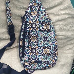 Vera Bradley   Essential  Sling Bag “Lisbon Medallion Cool”